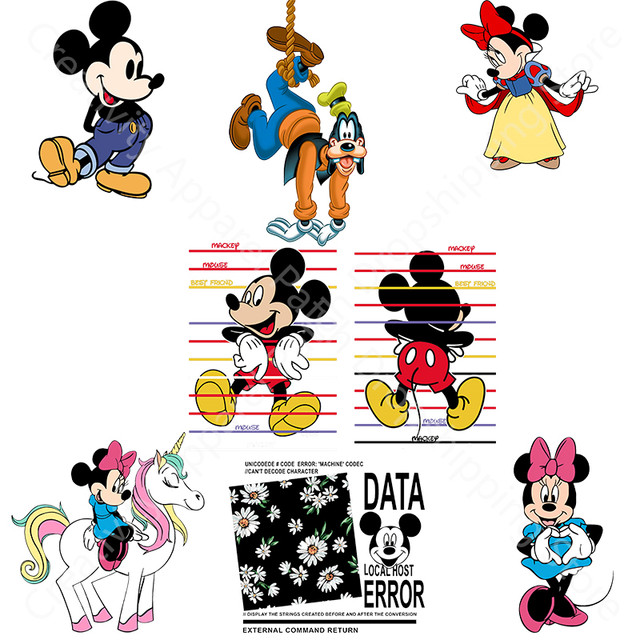 Mickey Mouse Iron Transfers  Transfer Iron Patches Mickey - Cute Patch  Clothes - Aliexpress